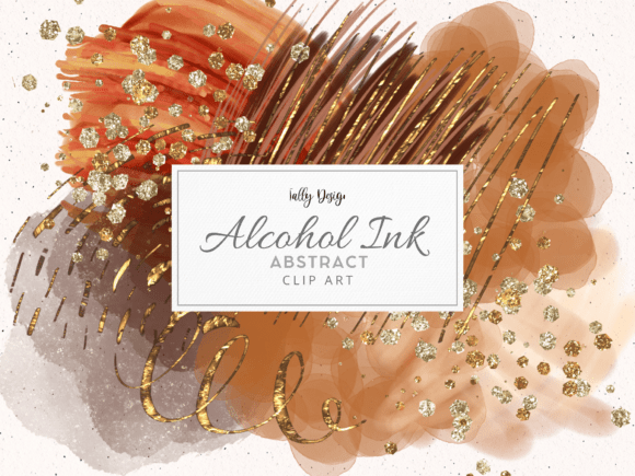 Boho Shades Alcohol Ink Clip Art: Creative Integration for Design Projects