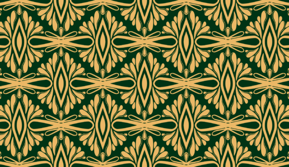 Deep Forest Green Gold Art Nouveau Design Pattern: A Timeless Choice for Sophisticated Projects