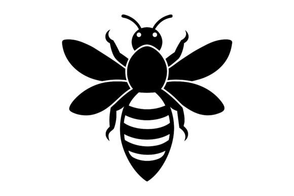 Honeybee Clip Art Black Silhouette