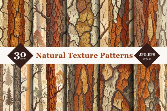 Natural Texture Seamless Patterns 01: Enhancing Design Workflows with Organic Surfaces