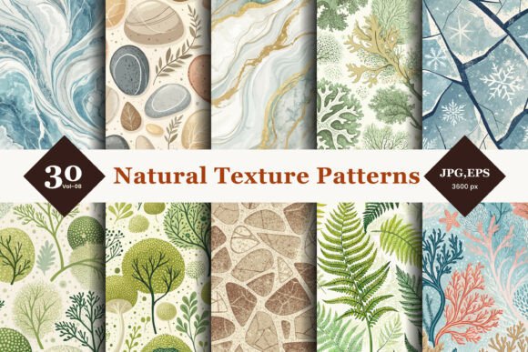 Natural Texture Seamless Patterns 08: Earthy Design Made Easy