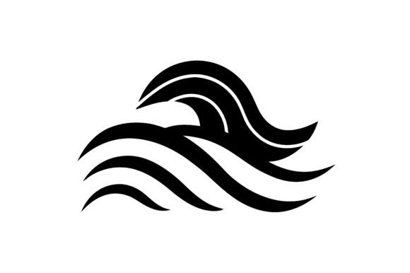 Ocean Wave Clip Art Black: A Minimalist Design Solution for Versatile Creative Projects