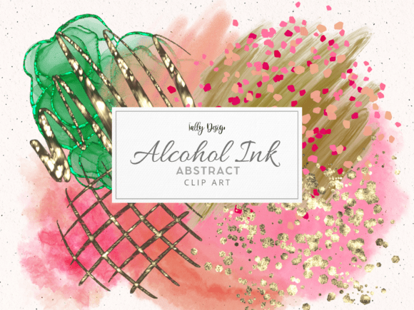 Pink Green Alcohol Ink Clip Art: Strategic Value for Creative Professionals