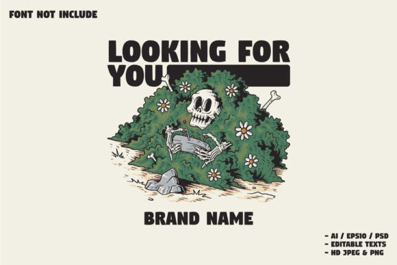 Retro Skeleton in Bush with Remote: A Bold Visual Identity for Modern Brands