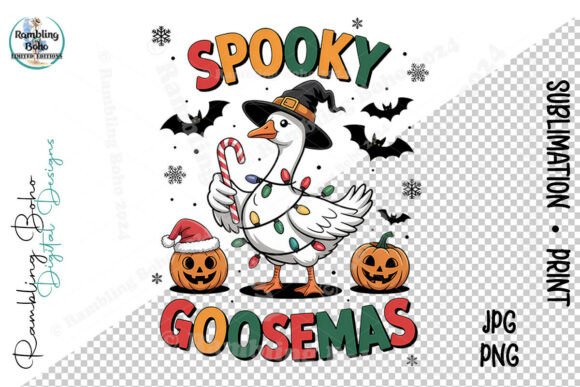 Spooky Goosemas Halloween Christmas Mash: A Creative Fusion for Festive Designs