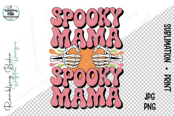 Spooky Mama Funny Repeat Halloween Hands