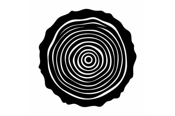Tree Rings Clip Art Black Silhouette
