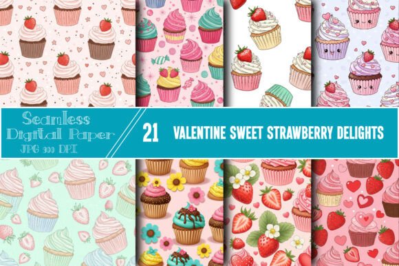 Valentine Sweet Strawberry Delights: A Versatile Design Pattern for Creative Projects