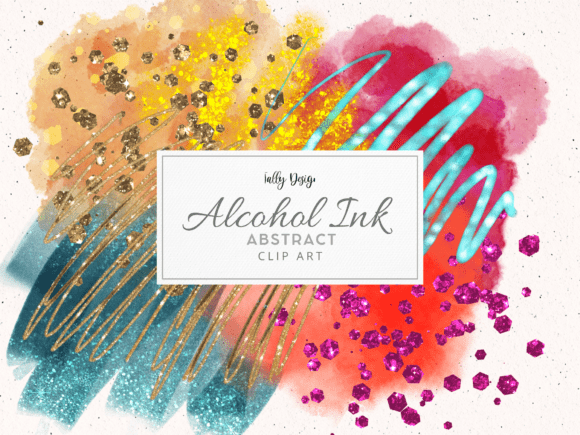 Vibrant Colorful Alcohol Ink Clip Art: Creative Possibilities Across Projects